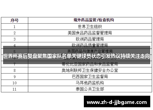 世界杯赛后复盘聚焦国家队名单关键球员状态引发热议持续关注走向
